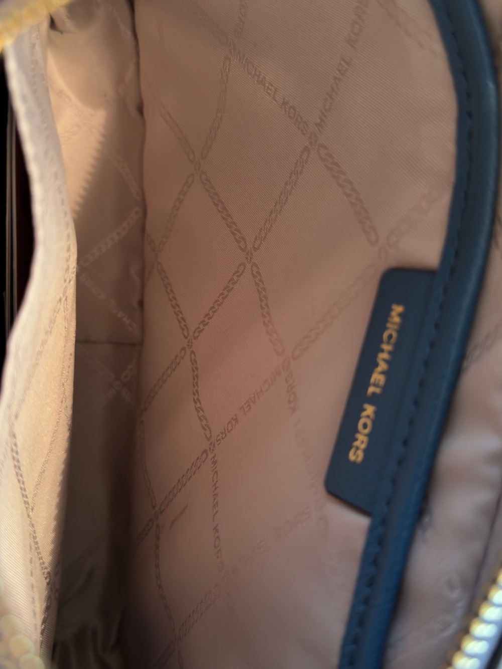 MICHAEL KORS Jet Set Saffiano Leather Blue Crossbody Bag - Picture 6 of 7